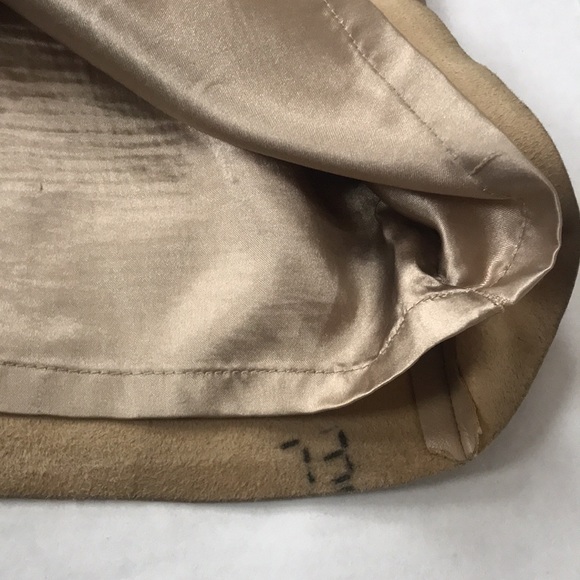 BCBG Max Azria Taupe Leather Mini Skirt - Picture 7 of 7